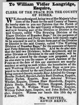 1854de 25th April Sussex Advertiser