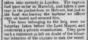 1802 original 23rd August Hampshire Chronicle Part Two