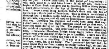 1847b 16th January Hampshire Advertiser Angmering roads named