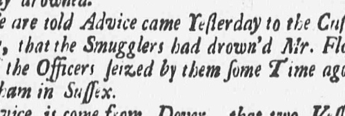 1745 8th Feb Derby Mercury TWO MENTIONS OF Shoreham copy