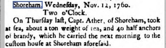 1760 17th November Sussex Advertiser