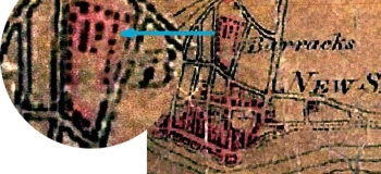 1815b Budgens 1797 showing Shoreham Barracks