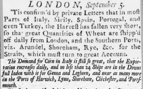 1732 7 Sept Stamford Mercury and 1733 6 Dec Derby Mercury