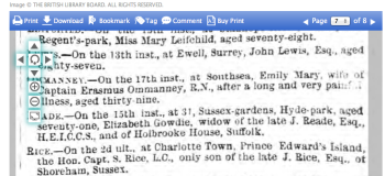 1857eg 19th May Morning Post Death announcements