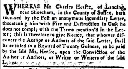 1756 6th September Sussex Advertiser