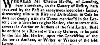 1756 6th September Sussex Advertiser