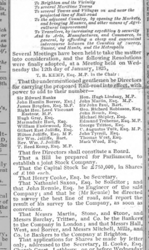 1825b 17th January Hampshire Chronicle