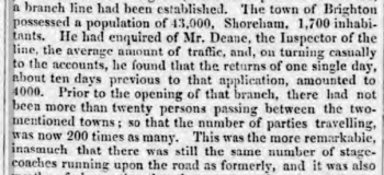 1841 23 Oct extract from a comparison of effect of railway on coach travel