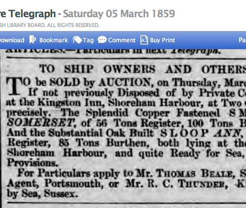 1859c 5th March Hampshire Telegraph