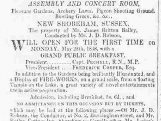 1838b 15th May Brighton Patriot SWISS GARDENS OPENING