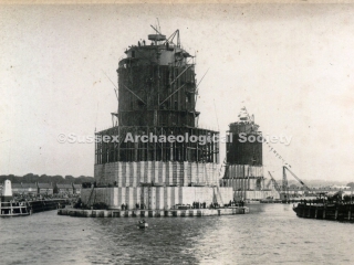 89.1235 Mystery Towers construction c1920