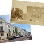 Macintosh HD:Users:rogerbateman:Desktop:Neil42:L4b Left/ Hampton Place, in the 1830's a mixture of upper and middle class houses (photo Lextons). Right/ Ship Street Meeting House (photo My Brighton & Hove).jpg